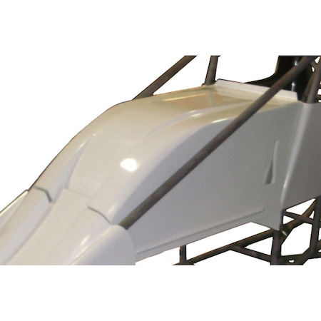 Powerhouse Sprint Car White Dual Duct Inside The Rail Hood PO1396216