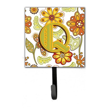 Carolines Treasures Letter Q Floral Mustard And Green Leash and Key Holder CJ2003-QSH4