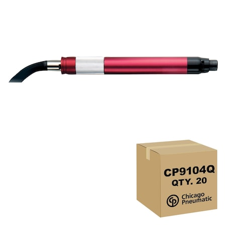 Chicago Pneumatic Air Pencil Die Grinder, 1/8 in Collet, 1/4 in NPT, 0.05 HP, 60,000 RPM, 20PK CP9104Q-CTN