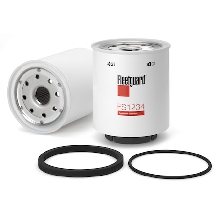 Fleetguard Fuel Filter, 4.6875 in, Spin-On FS1234