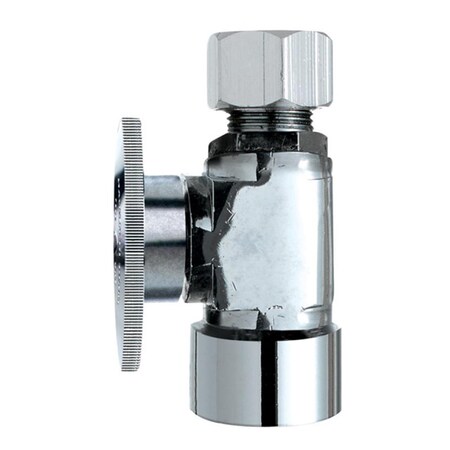 Gizmo 2059PCLF Quarter Turn Straight Valve Chrome Plated - 0.5 x 0.5 in. GI880517