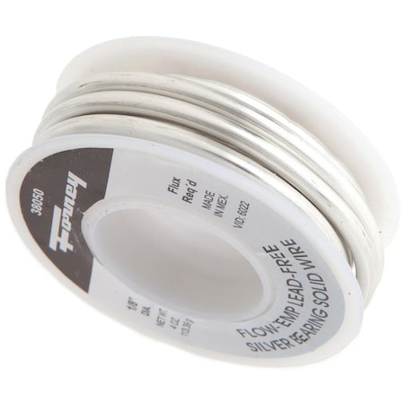 Forney Solder, 4 oz, Solid, Gray, 430 deg F Melting Point 38050