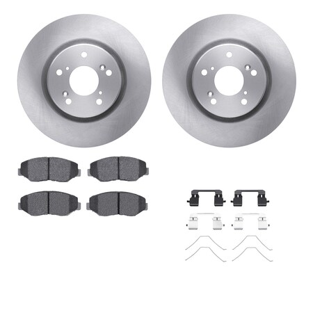 Dynamic Friction Co DFC Brake Rotor with 5000 Brake Pads and Hardware Kit 6512-59436