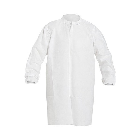 Dupont Lab Frock, ProShield(R), Serged, 42 in, White, 30 PK PB271SWHLG003000