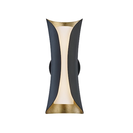Mitzi Josie 2 Light Wall Sconce 25.25 In. Gold Leaf/Black H315102-GL/BK