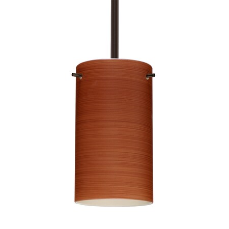 Besa Lighting Stilo 7 Stem Pendant, Cherry, Bronze Finish, 1x5W LED 1TT-4404CH-LED-BR