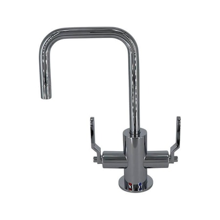 Mountain Plumbing Hot and Cold Faucet with Round Body and 90 Deg Spout in Polished Chrome MT1831-NLIH/CPB