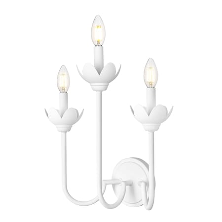 Z-Lite Allistair 3-Light Wall Sconce, 15 in W, Textured White 352-3S-TW