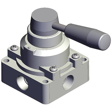 Smc Hand Valve, Exhaust, VH, Three-Position VH301-N03