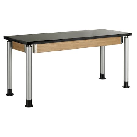 Diversified Spaces Science Lab Table, Steel, Wood Frame, Wood Surface, 60" W, Oak P8604K
