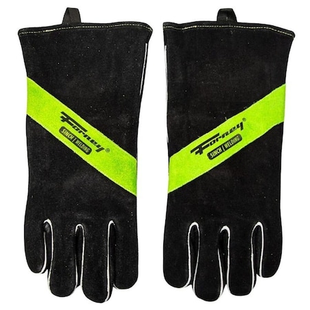 Forney Sinch Series Welding Gloves, L, Extended Gauntlet Cuff, Split Cowhide Leather Palm 55112