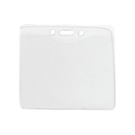 Brady Horizontal Top-Load Badge Holder - 3.87" x 4.18" - Vinyl - 100 / Pack - Clear 1815-1400