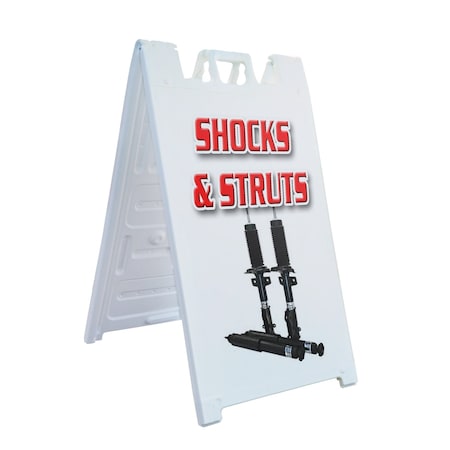 Signmission Shocks&Struts, A-Frame & 2 Sign Inserts, Heavy-Duty Plastic Frame SBHD-C-2436-Shocks&Struts