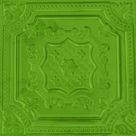 Shanko All Day Tony Pattern 612 Kawasaki Green Lay-in Grid Powder Coated Standard Ceiling Tiles, 6PK ADT612-DI-STD-KAWG-6
