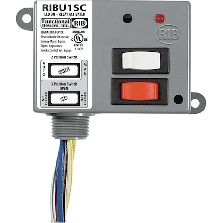 Functional Devices-Rib Enclosed Relay, 10A, SPDT RIBU1SC