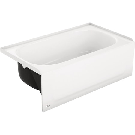 Bootz Honolulu 46-1/2''Lx27'' W Porcelain Enamel Alcove Left Drain Bathtub in Wht 011-3379-00