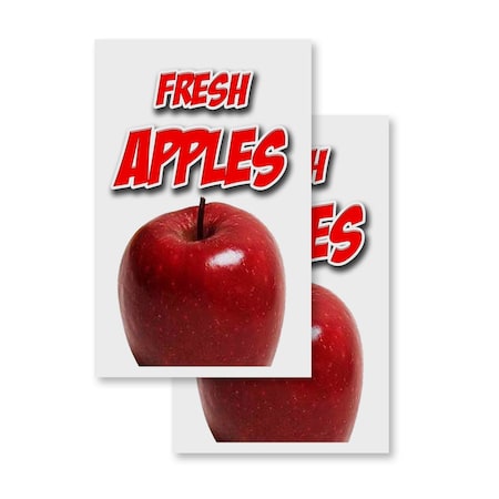 Signmission Fresh Apples, Vinyl Decals Only 24 Inch x 36 Inch, Vinyl Decal, 2PK DSB-2436-2PACK-Fresh Apples