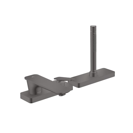 Axor Citterio C 3-Hole Roman Tub Set Trim with 1.75 GPM Handshower and Sbox in Brushed Black Chrome 49430341