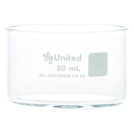 United Scientific Supplies Inc Crystallizing Dish, Colorless, 25 mm H, PK6 UNCRDSH-FB-20