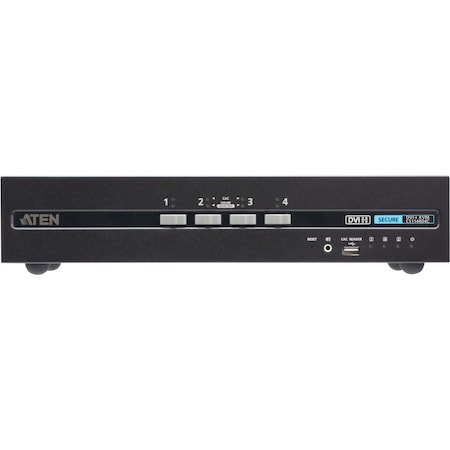 Aten CS1144D4C 4-Port USB DVI Dual Display Secure KVM Switch with CAC (PSD PP v4.0 Compliant) CS1144D4C