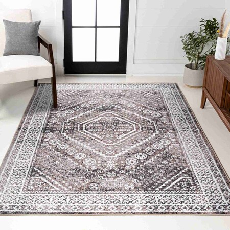 Jonathan Y Boho Cottage Medallion Brown/Ivory 4 ft. x 6 ft. Area Rug MDP501B-4