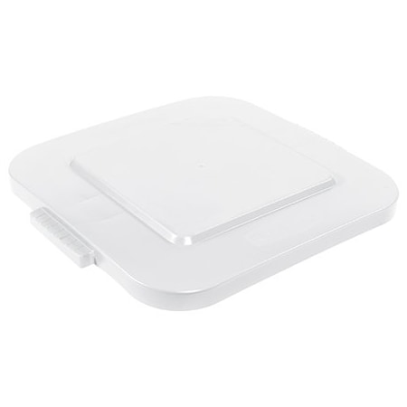 Rubbermaid Rubbermaid Brute Square Trash Can Flat Lid - 40 Gallon, White RUB140LW
