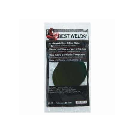 Best Welds Glass Filter Plate, Shade 5, 50 mm, Green 901-932-205-5
