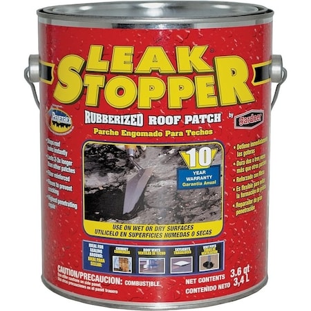 Gardner LEAK STOPPER Series Roof Patch, Black, Liquid, 1 gal 0311-GA