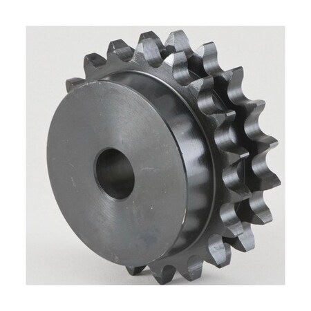Tsubaki Double Strand Typ B Mult Strand Sprocket, 1.25 Bore, 10.25 OD, 100-2 chain, 24 T, 1.25P D100B24