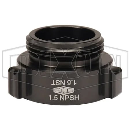 Dixon Style N37 Rocker Lug Hydrant Adapter, 1-1/2 in, FNPSH x MNST NH Connection, Aluminum, Hardcoat Ano N37-15S15F