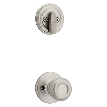 Kwikset Tylo Knob Interior Single Cylinder Handleset Trim for Both 800 and 687 Series Handlesets Satin 966T-15.UNIV