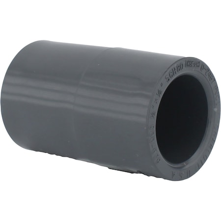 Charlotte Pipe And Foundry 1/2'' Sch. 80 Slip X Slip PVC Coupling PVC 08100 1000HA