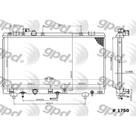 Global Parts Distributors Radiator 1750C