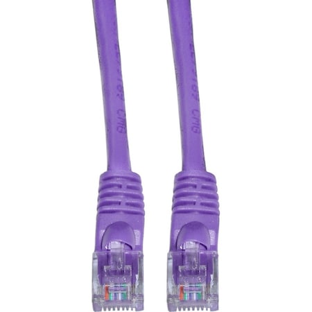 Cable Wholesale Cat6 Purple Copper Ethernet Patch Cable, Snagless/Molded Boot, POE Compliant, 3 foot 10X8-04103