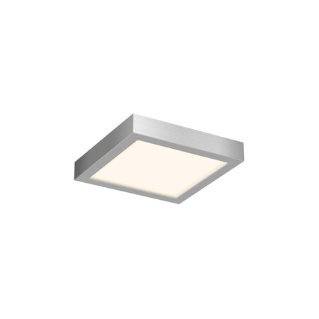 Dals Lighting Delta 6'' Square Indoor/Outdoor LED Flush Mount, Satin Nickel CFLEDSQ06-CC-SN