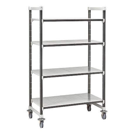 Cambro Shelving Unit, 42 in L, Speckled Gray EXHD214278S4480