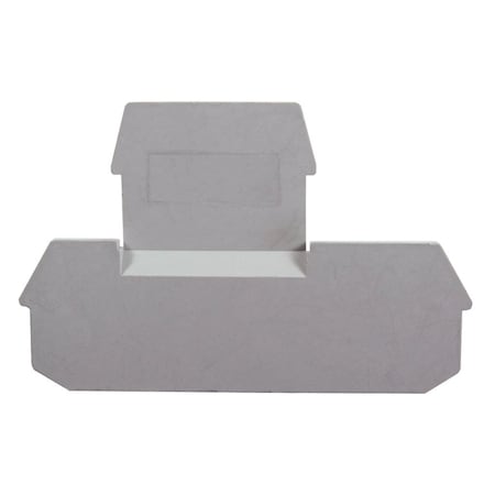 Automation Systems Interconnect DIN Rail Mounted Terminal Block End Cover, used with ASIUKKB5, 50PK ASIDUKKB35
