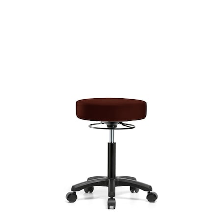 Blue Ridge Ergonomics Med Bench Mini-Stool, Vinyl, Casters, Burg BR-VMBMS-RG-RC-8569