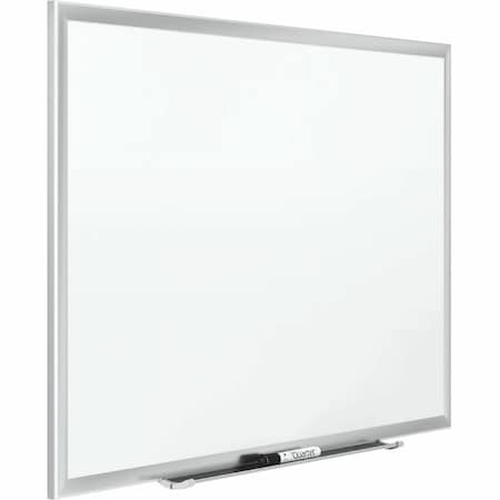 Acco Dry Erase Board, Porcelain, 36 in, 60 in, Aluminum Frame, White 2545