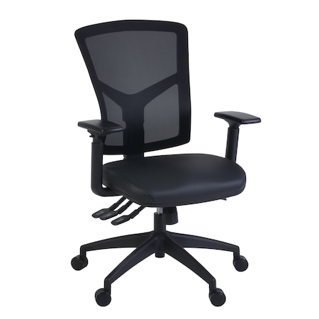 Regency Cosmo Ergonomic Mesh High-Back Multi-Function 3-Paddle Task Chair with Arms- Black 5110BK