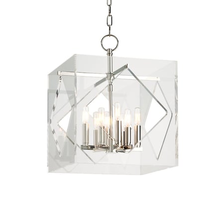 Hudson Valley Lighting Travis 8 Light Pendant 16 In. Polished Nickel 5916-PN