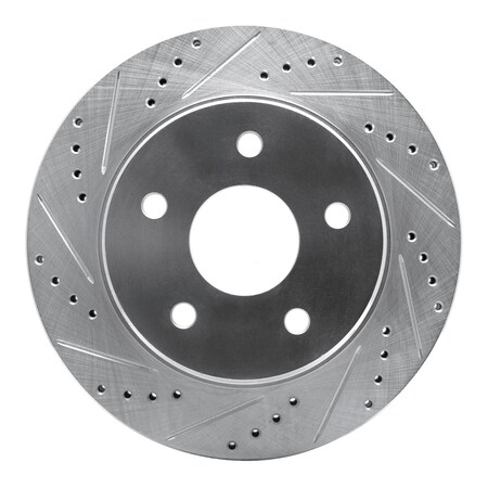 Dynamic Friction Co DFC Brake Rotor - Drilled and Slotted - Silver 631-40094R