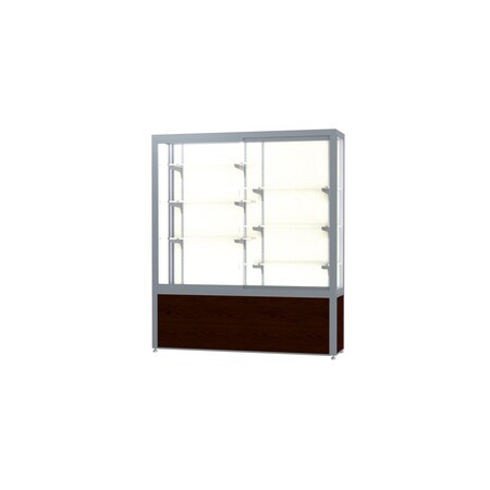 Ghent Display Case 60x66x16, Plaque, Satin 10405PB-SN-W