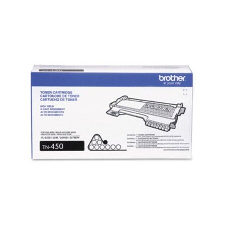 Brother Brother TN450 Toner Cartridge - Laser - High Yield - 2600 Pages - Black - 1 Each TN450
