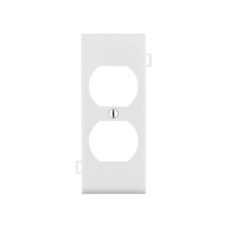 Leviton Receptacle Wallplate, Sectional, Gang 1, White PSC8-W