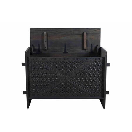 Homeroots 46" Dark Gray Solid Wood Dresser 564525