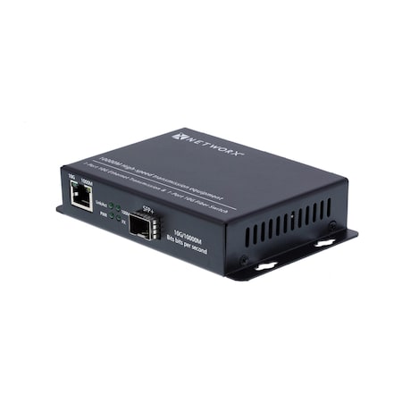 Networx 10 Gigabit Fiber Media Converter - Open SFP Slot, 10GBase-T, Singlemode or Multimode FT-10G-MC