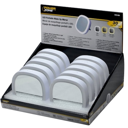 Powerzone LED Portable Make Up Mirror 30 LM 05 W MK-8403