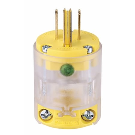 Eaton Wiring Devices Straight Blade Plug, 5-15P, 15 A, 125V AC, 2 Pole, Screw Terminals, Grounded 515PLT-F-L/