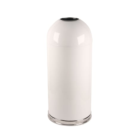Witt Industries White Open Top Dome Receptacle 415DTWH